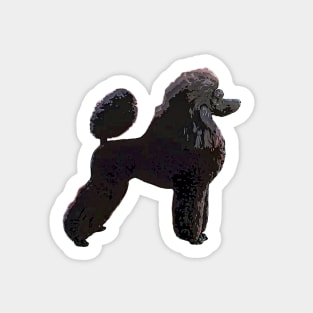 Poodle Art - Black Show Stand Sticker